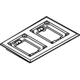 Legrand - Wiremold 827C Two-Gang Brass Carpet Flange